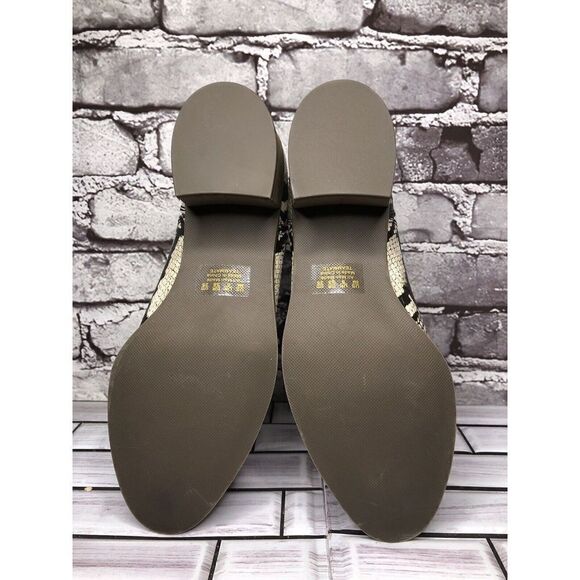 Dr. Scholl’s Chelsea Snake Python Black Ivory Heel Booties Women’s Sz 8M US/38EU - Picture 15 of 16